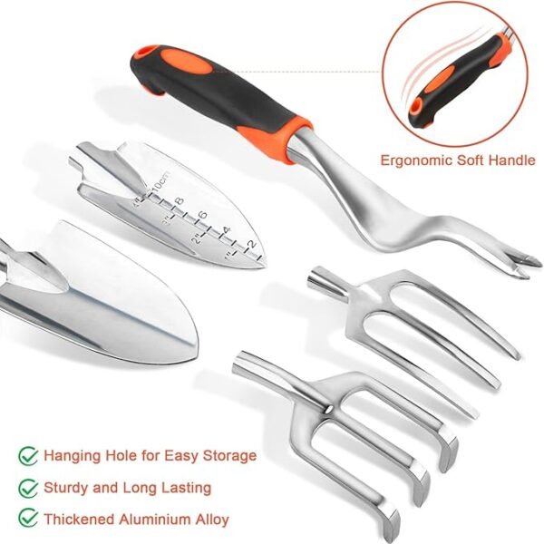 8-Piece Gardening Tool Set – Ergonomic, Heavy Duty Kit with Storage Bag - Image 3