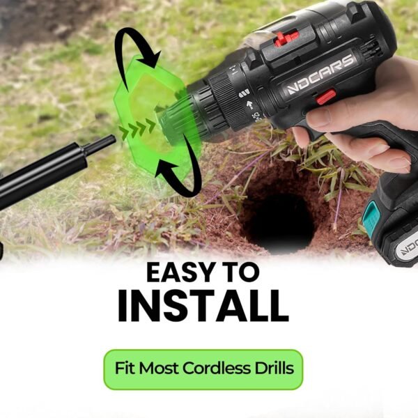 Auger Drill Bit for Planting – 3" x 12" Spiral Garden Hole Digger for Bulbs, Umbrella Holes, and More - Image 5