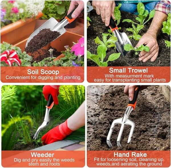 8-Piece Gardening Tool Set – Ergonomic, Heavy Duty Kit with Storage Bag - Image 5