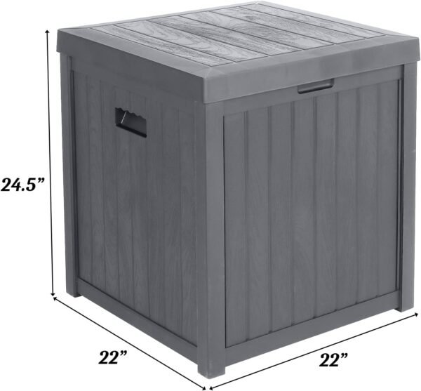 51 Gallon Resin Deck Box – Secure Outdoor Storage for Garden, Patio Essentials - Image 2