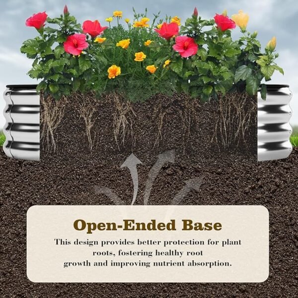Galvanized Metal Raised Garden Bed Kit – 4x2x1ft Planter Box for Outdoor Gardening - Image 3